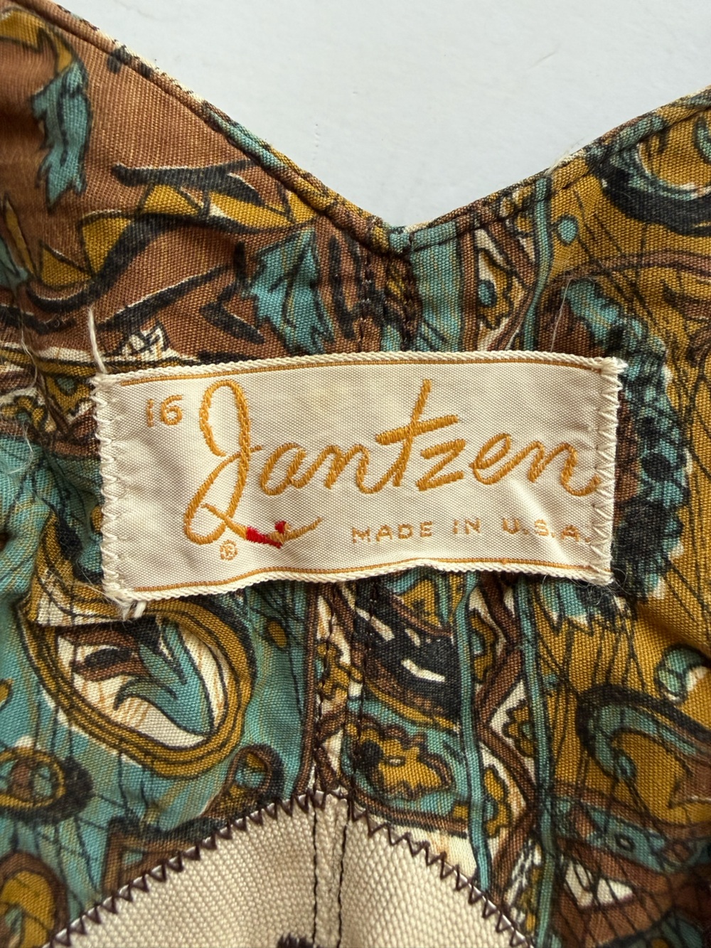 Vintage Jantzen swimsuit one piece retro pinup tiki rockabilly vintage size 16 - Picture 12 of 15